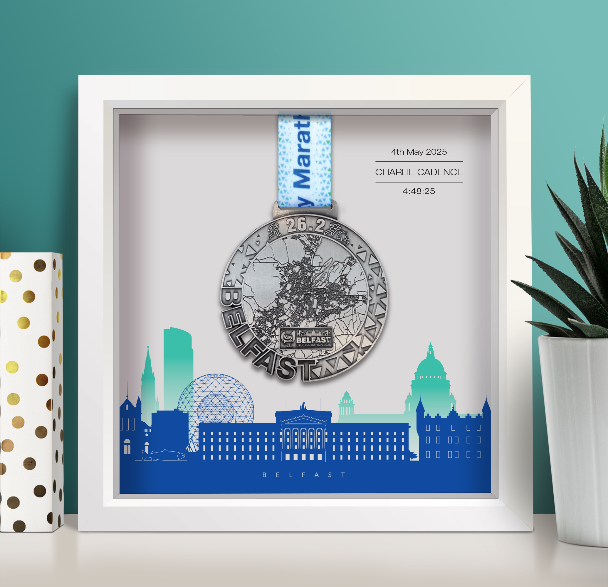 Belfast Marathon medal frame