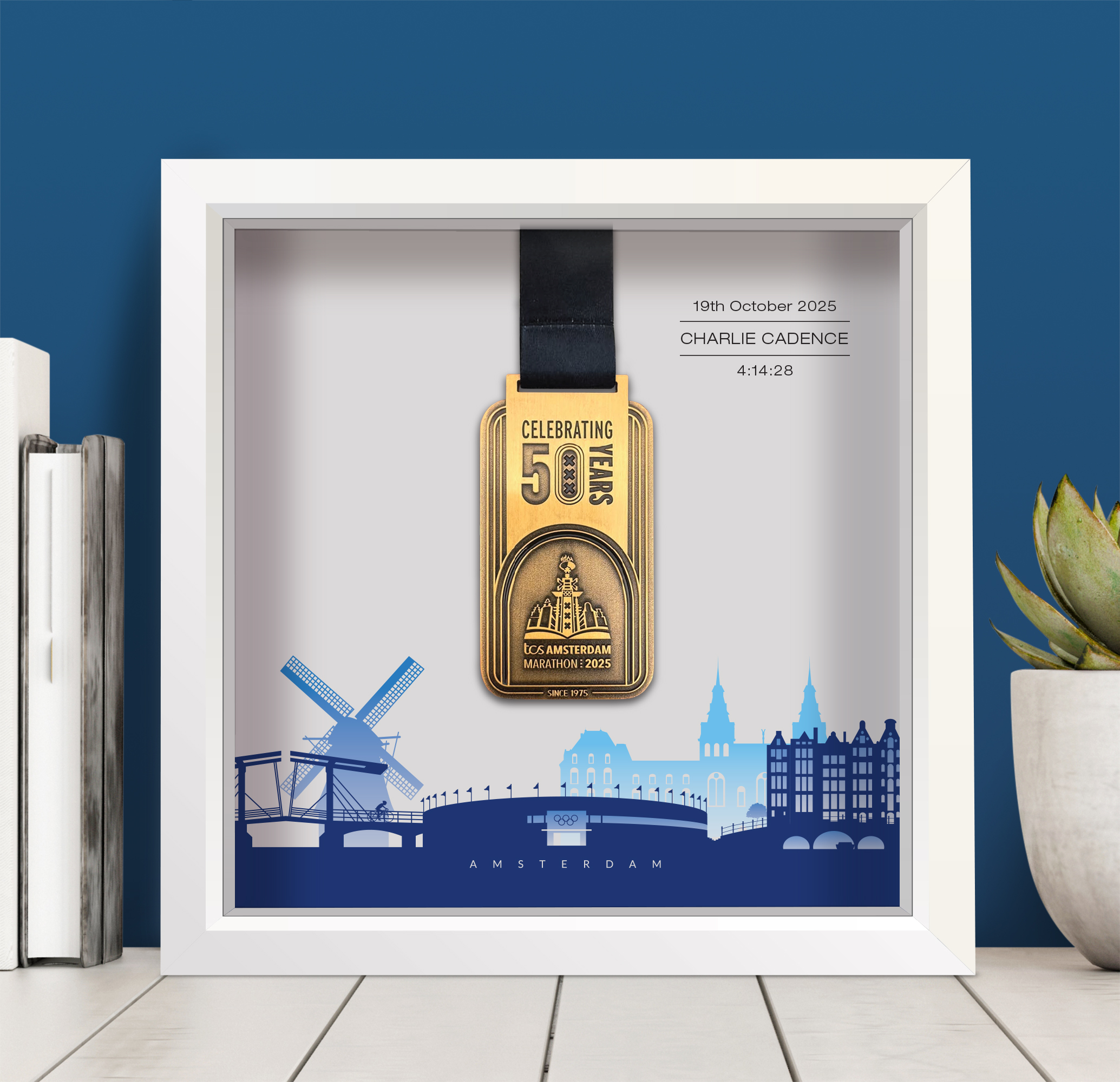 Amsterdam Marathon medal frame