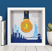 New York Marathon medal frame thumbnail