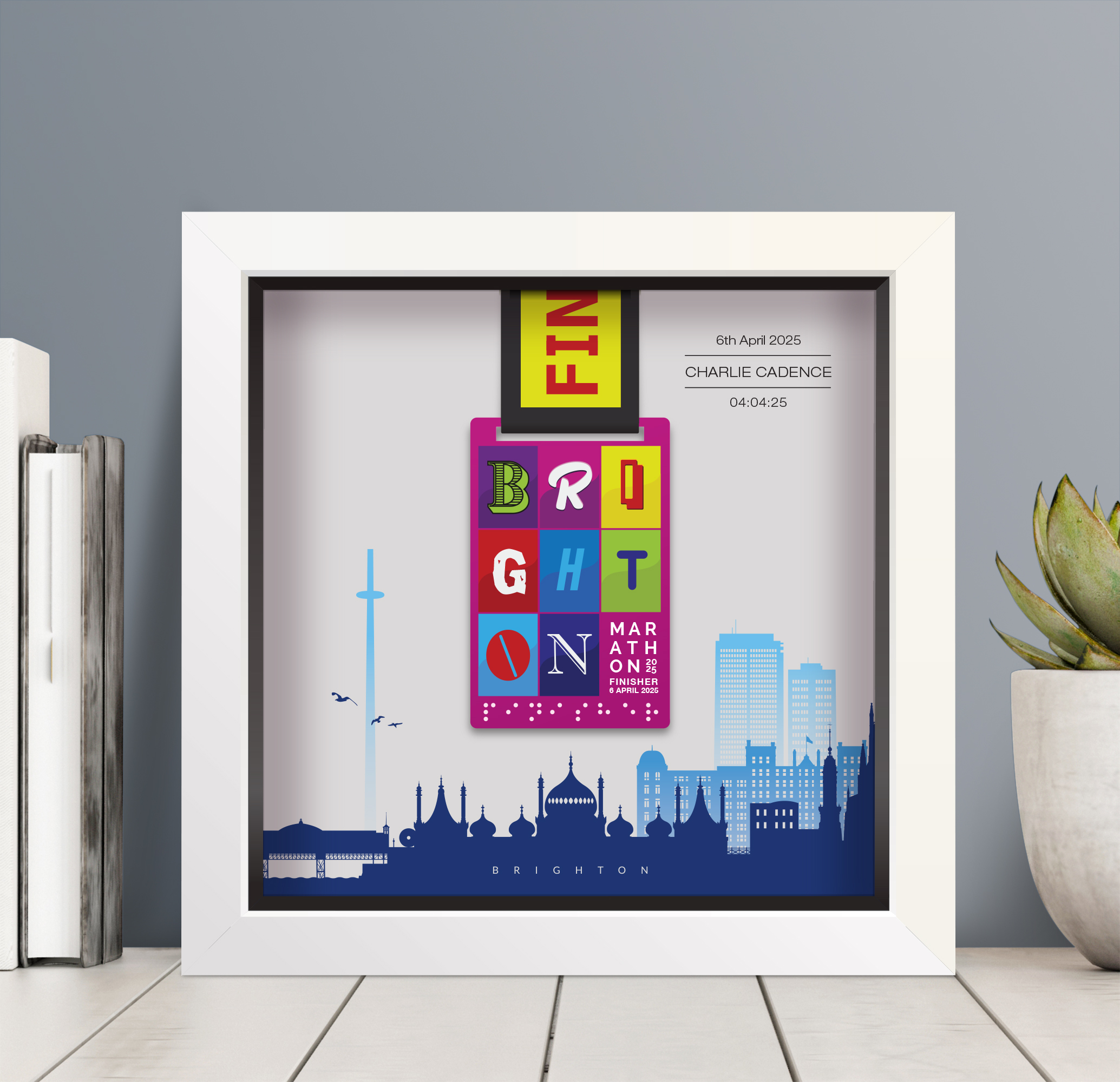Brighton Marathon Medal frame
