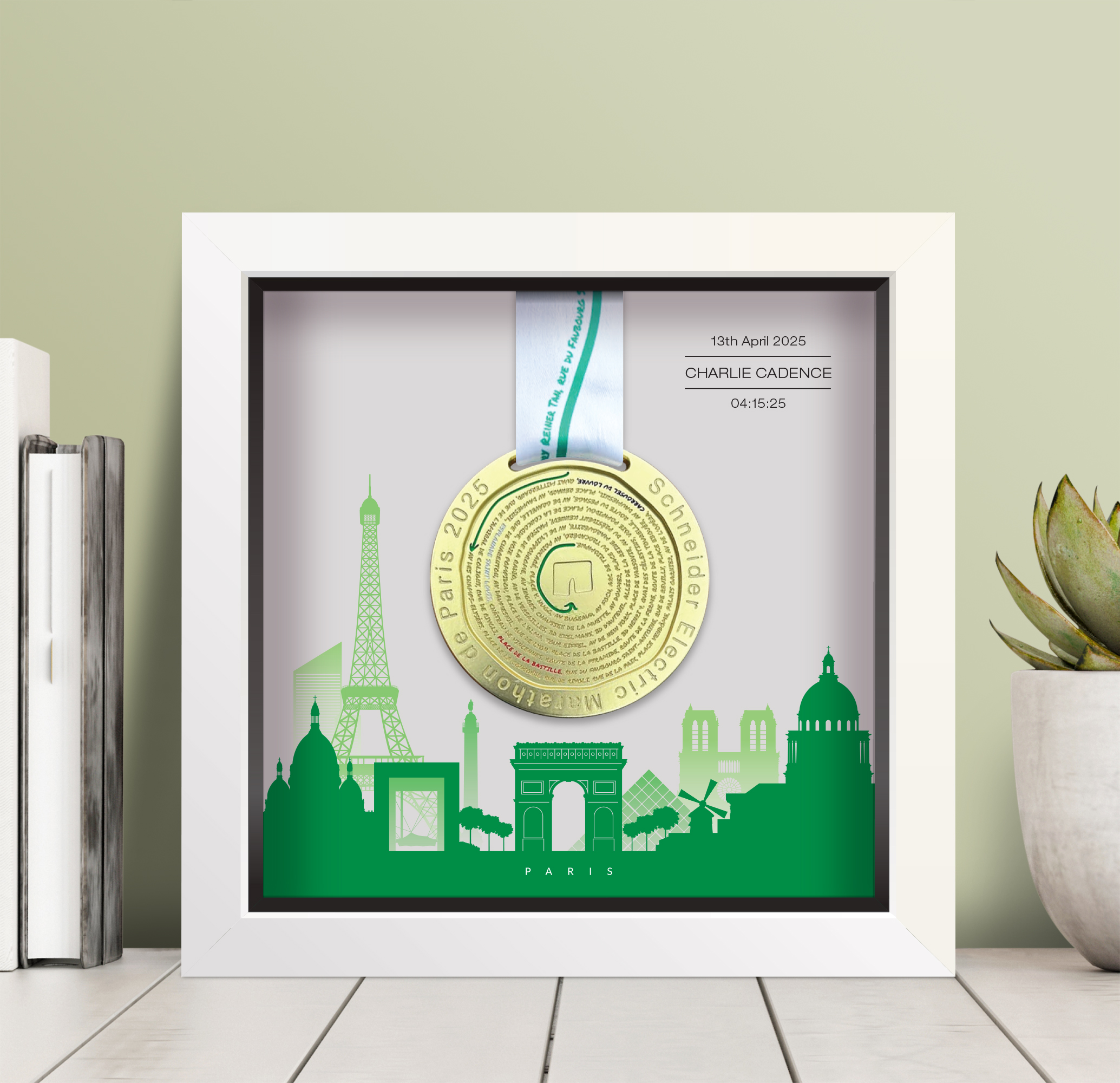 Paris Marathon Medal frame