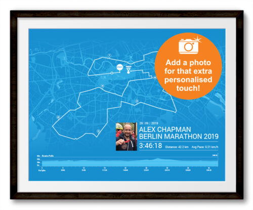 Berlin Marathon 2019 route map poster