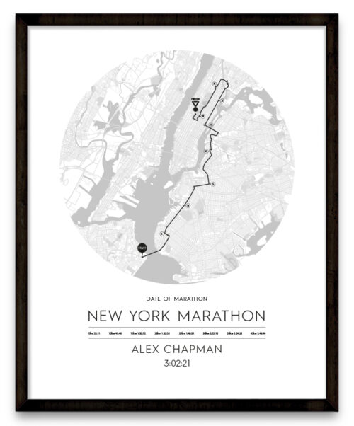 New York Marathon circle poster