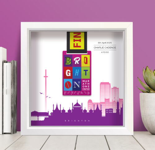 Brighton marathon medal frame