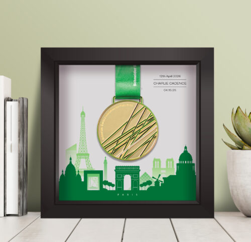 Paris Marathon medal frame