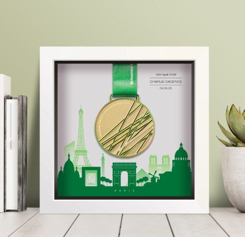 Paris Marathon medal frame