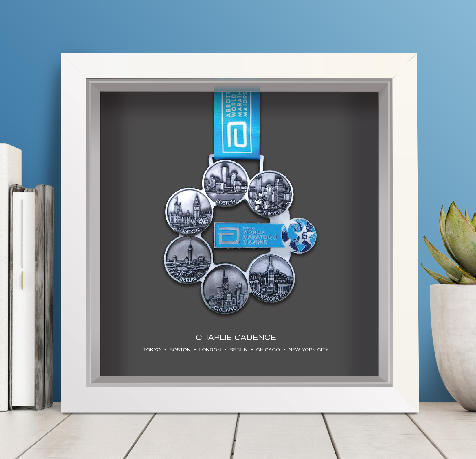 World Marathon Majors Six Star Medal Frame - Art and Soles