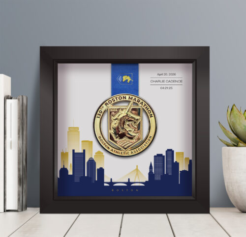 Boston Marathon medal frame