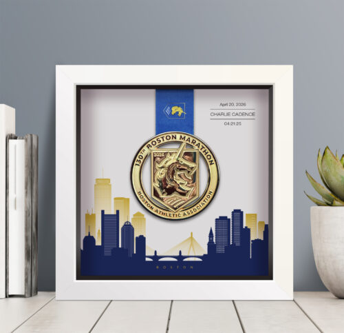 Boston Marathon medal frame