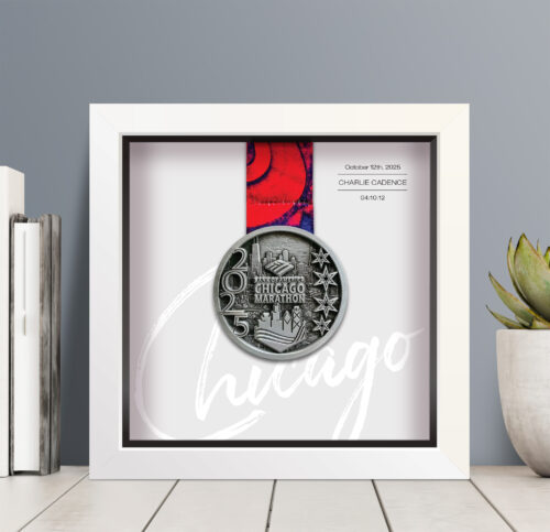 Chicago Marathon medal frame