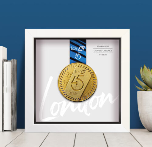 London Marathon medal frame