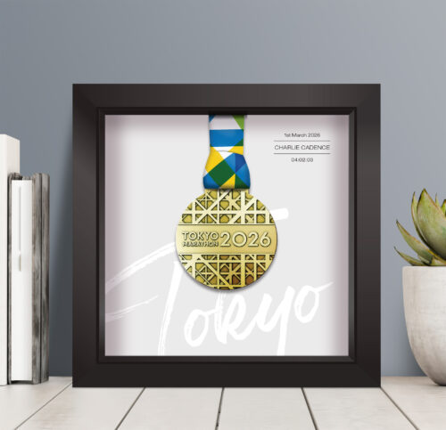 Tokyo marathon personalised medal frame