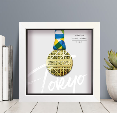 Tokyo marathon personalised medal frame