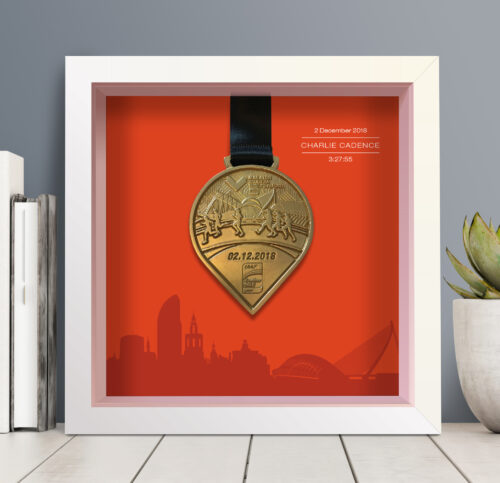 Valencia Marathon medal frame