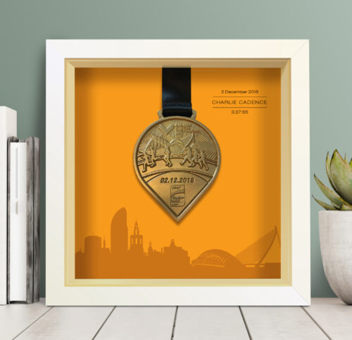 Valencia Marathon medal frame