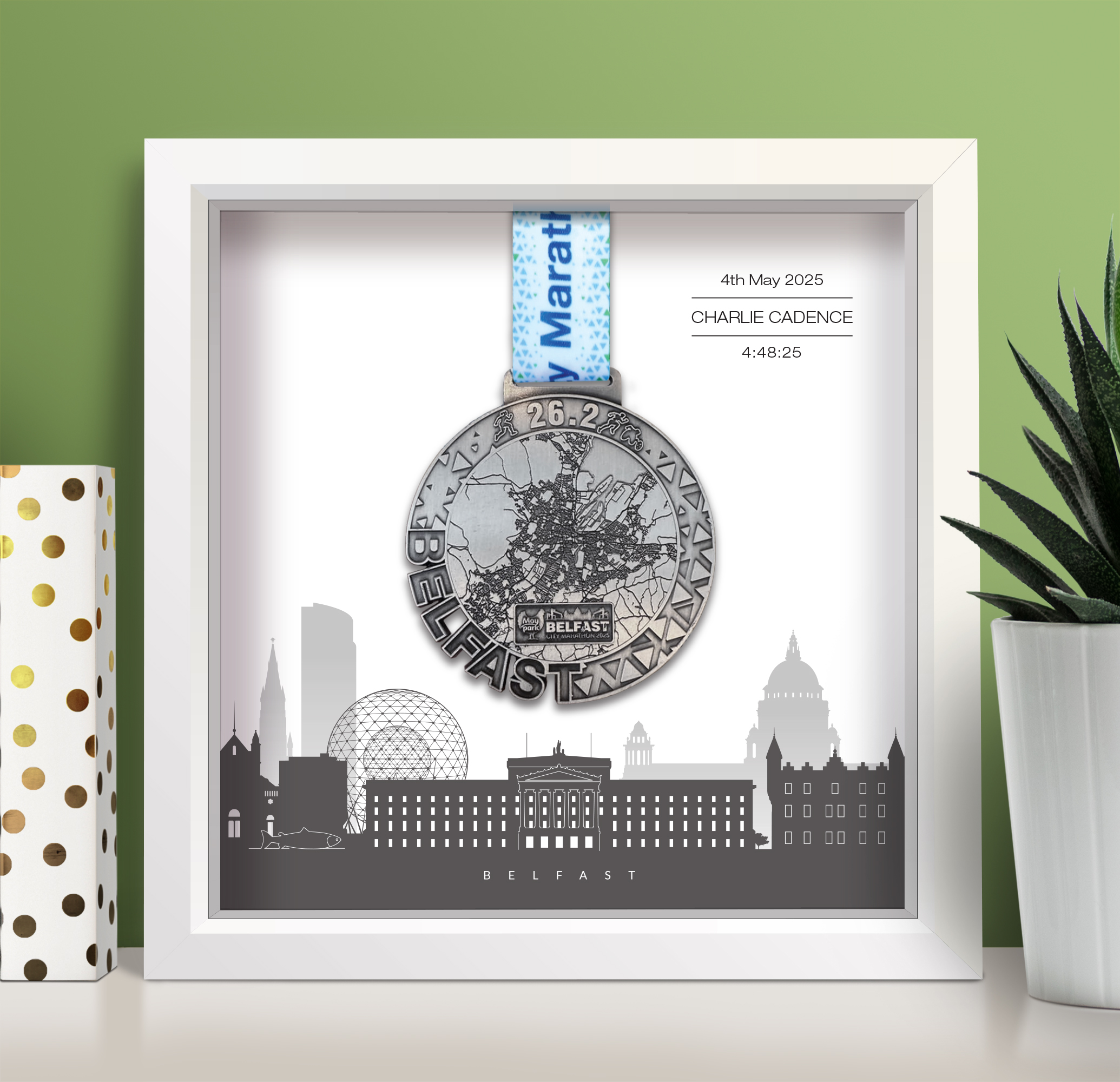 Belfast Marathon medal frame
