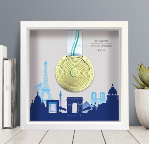 Paris Marathon medal frame