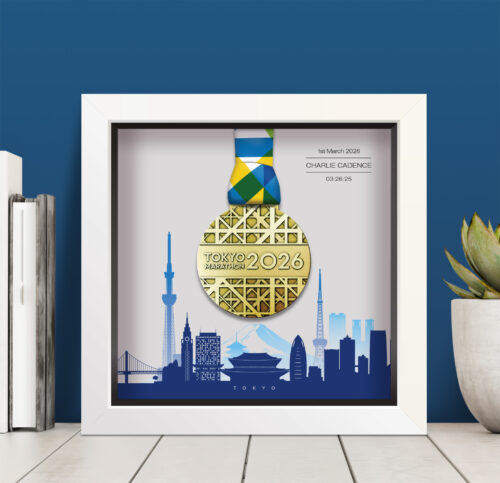 Tokyo marathon personalised medal frame