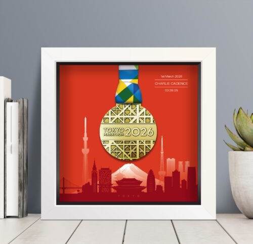 Tokyo marathon personalised medal frame