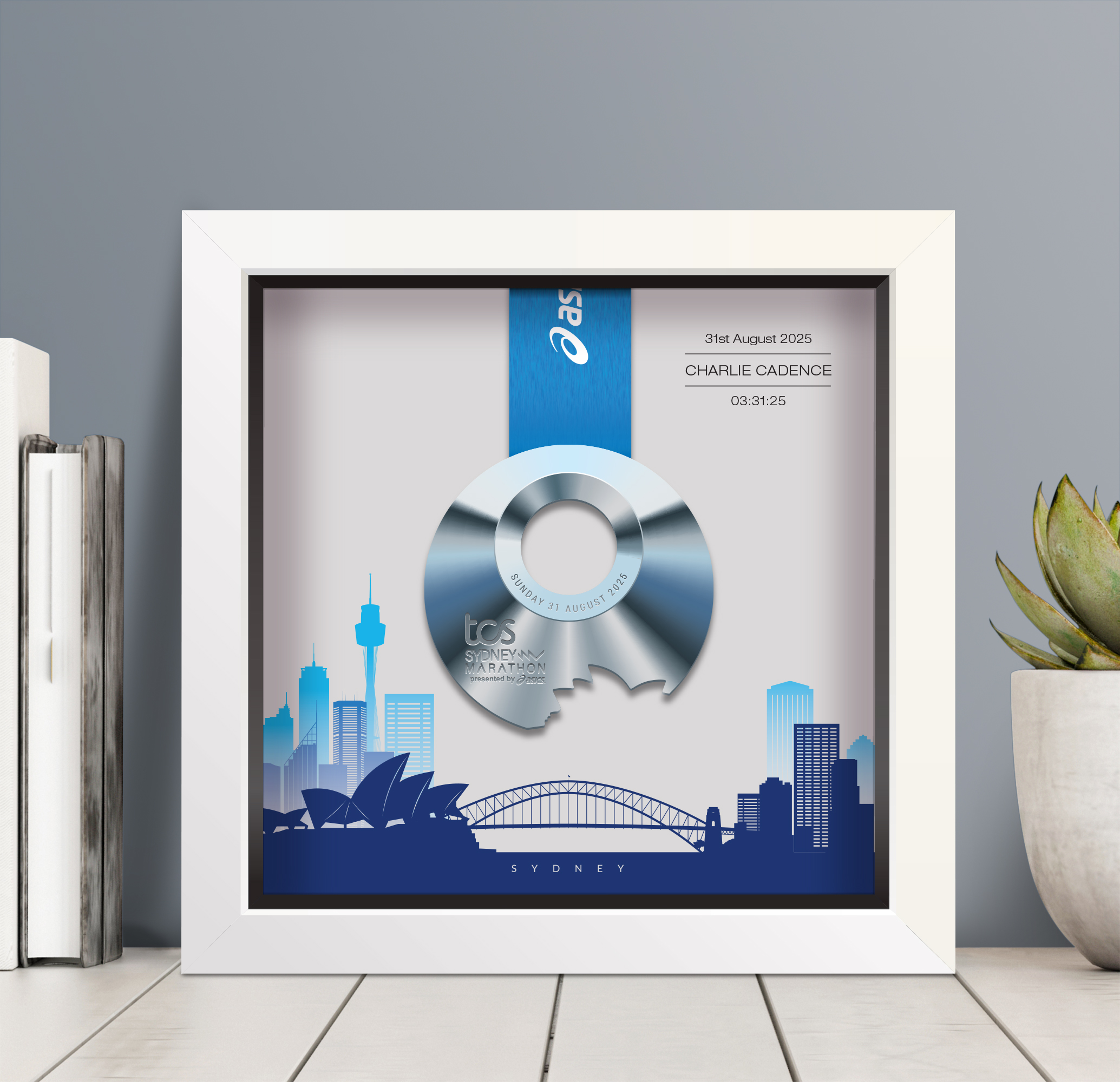 Sydney Marathon medal frame