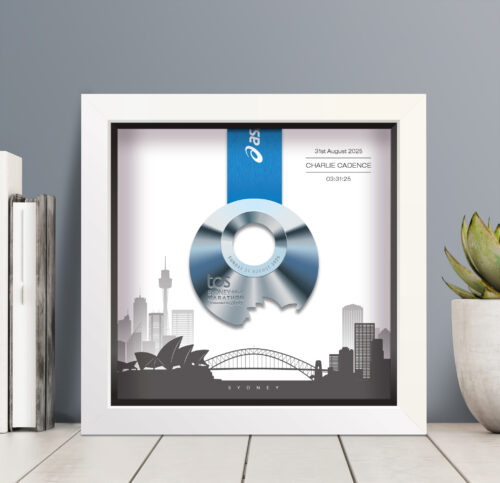 Sydney Marathon medal frame