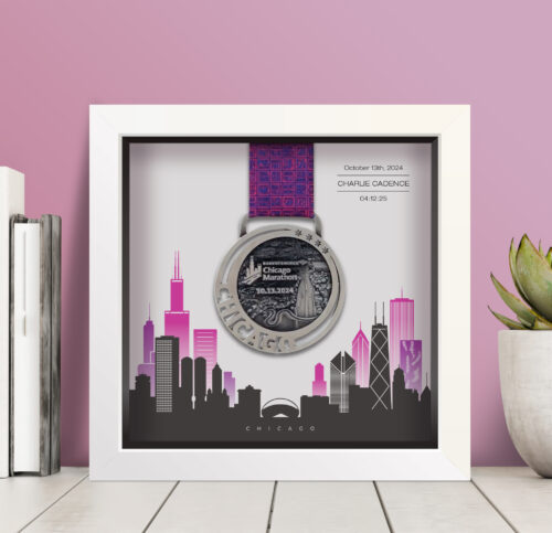 Chicago Marathon medal frame