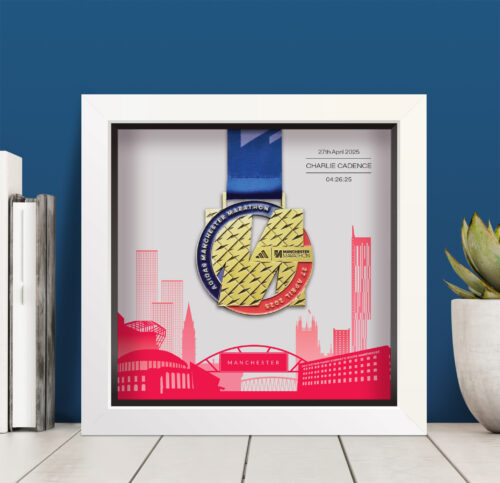 Manchester marathon medal frame