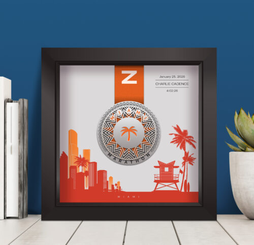Miami Medal frame Personalised