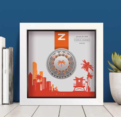 Miami Medal frame Personalised