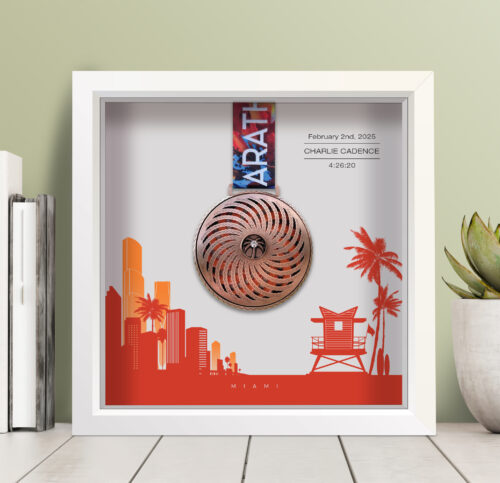 Miami Marathon Medal Frame