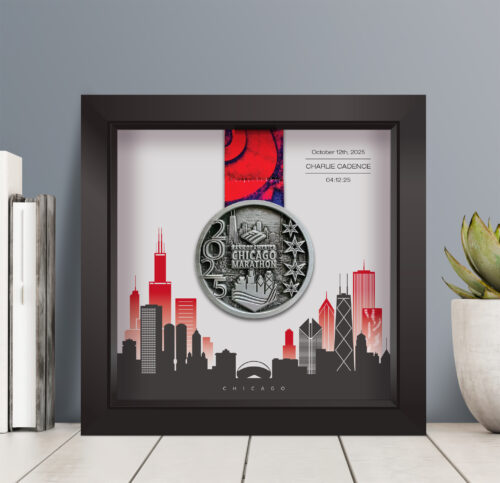 Chicago Marathon medal frame