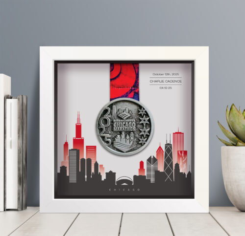 Chicago Marathon medal frame