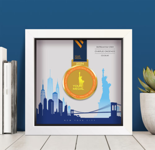 New York City Marathon medal frame