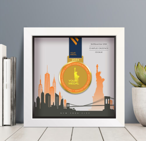 New York City Marathon medal frame