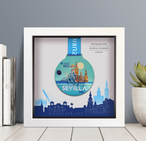 Seville Marathon Personalised Medal Frame