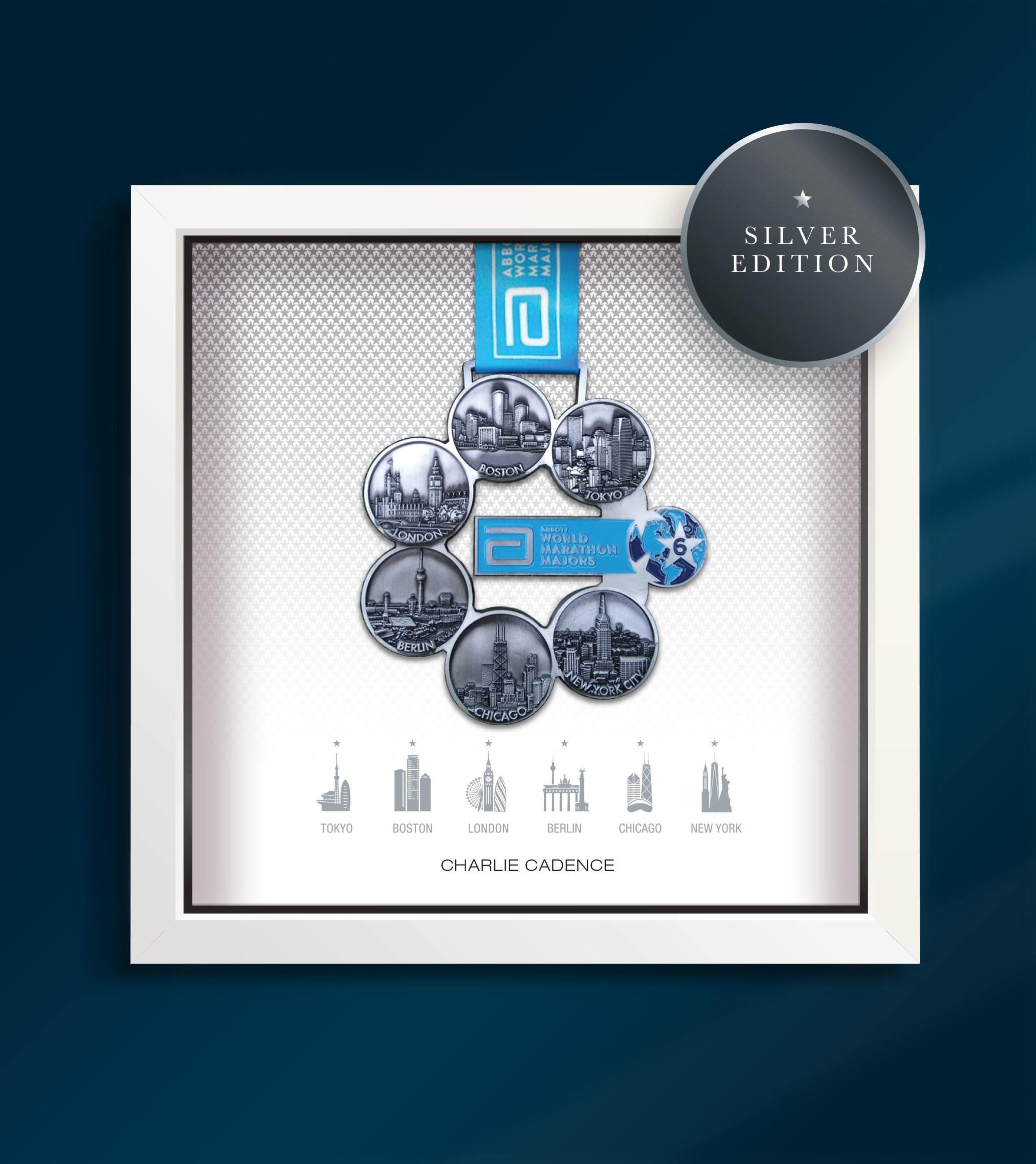 Six Star Majors medal frame Silver edition