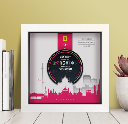 Brighton Marathon medal frame