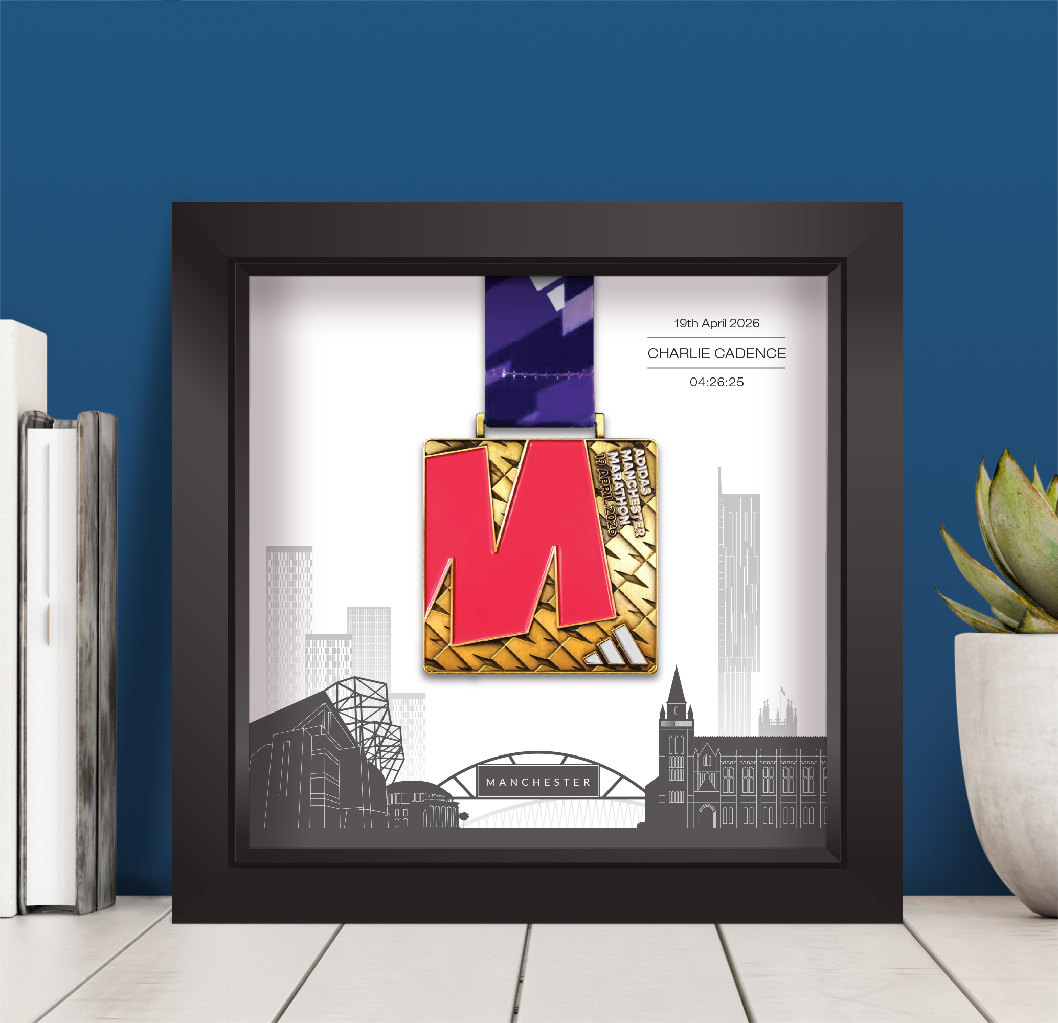 Manchester Marathon medal frame 2026