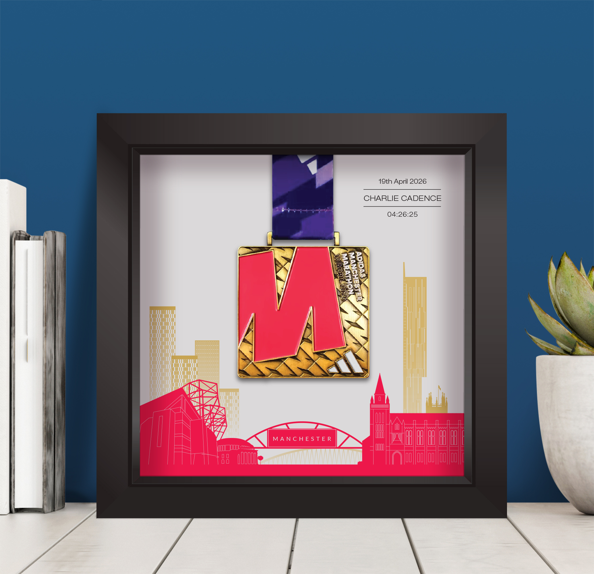 Manchester Marathon medal frame 2026
