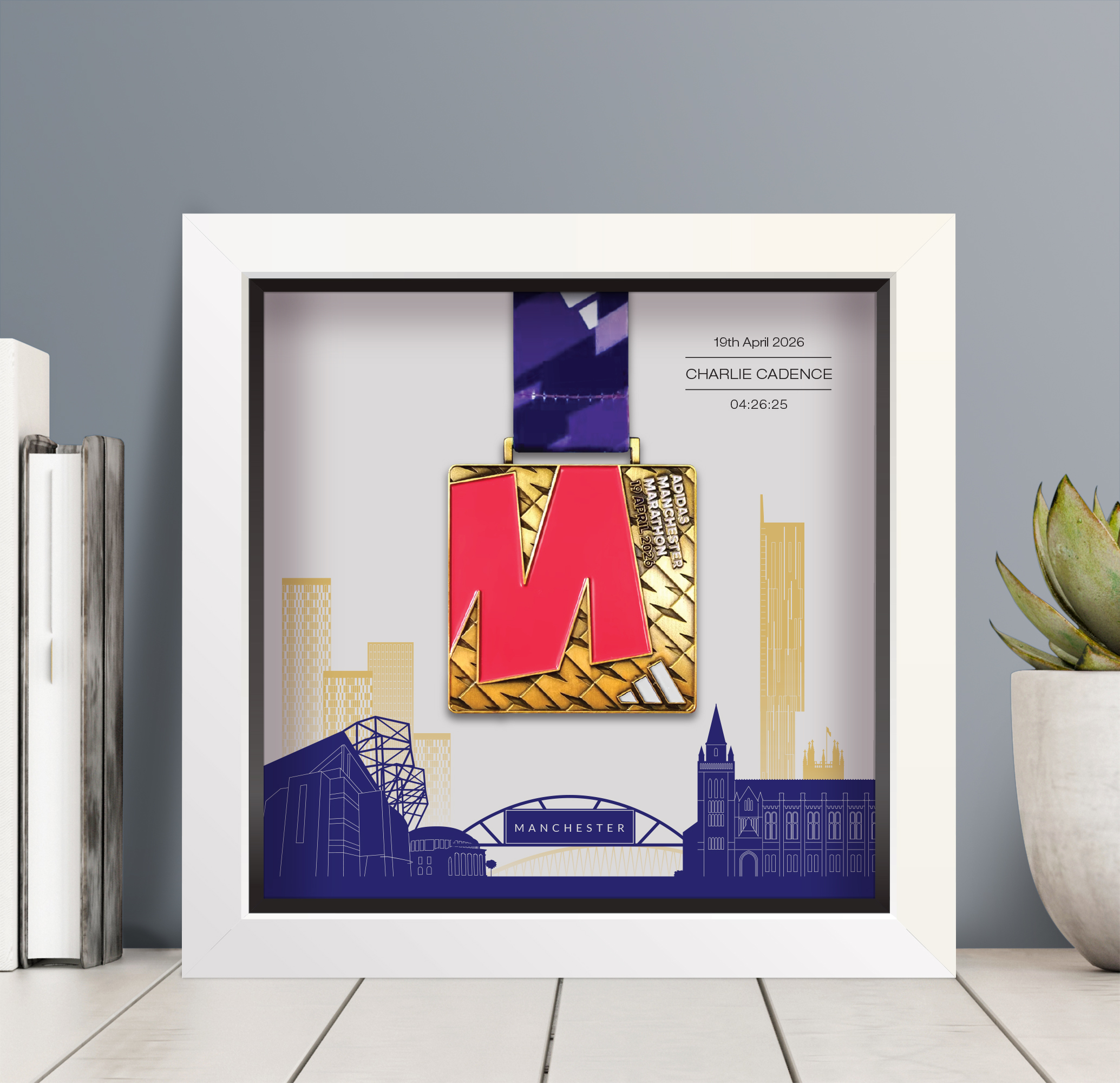Manchester Marathon medal frame 2026