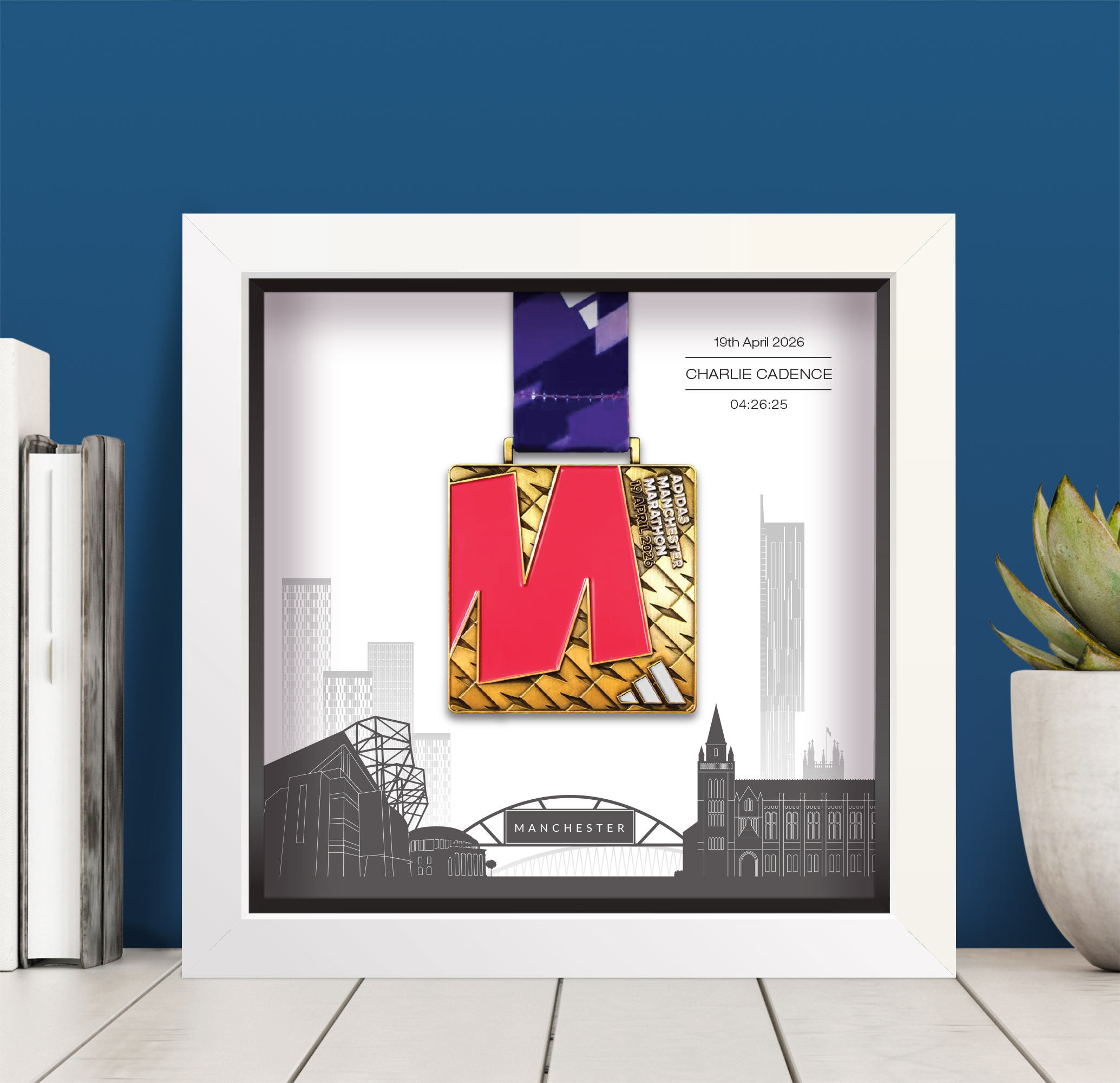 Manchester Marathon medal frame 2026