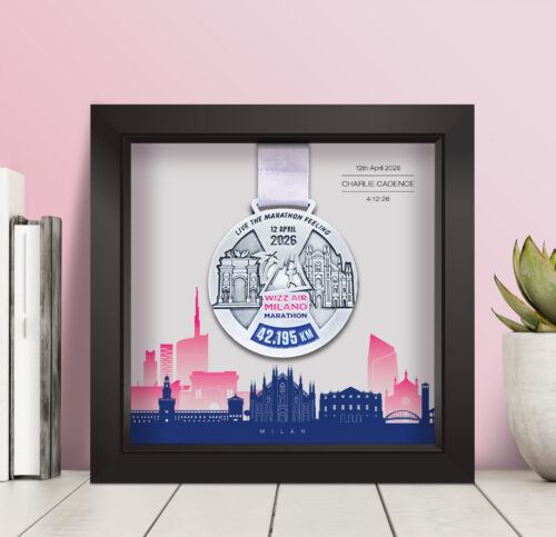Milan Marathon medal frame