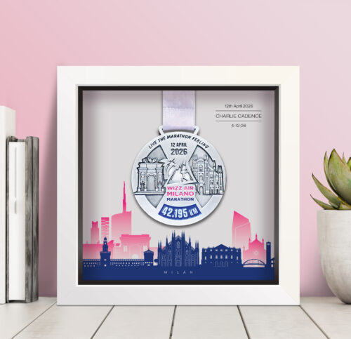 Milan Marathon medal frame