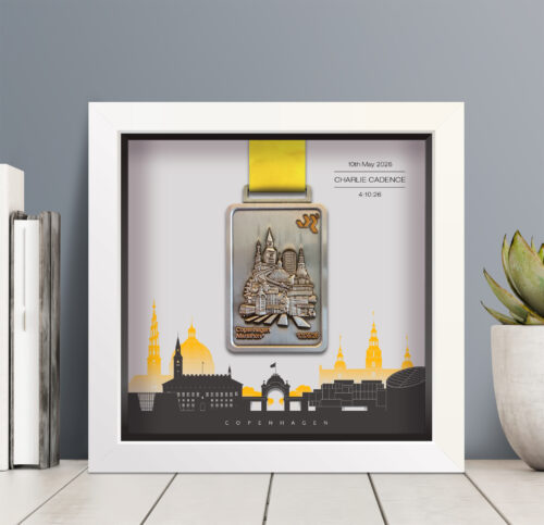 Copenhagen Marathon medal frame