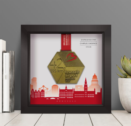 Brussels Marathon medal frame