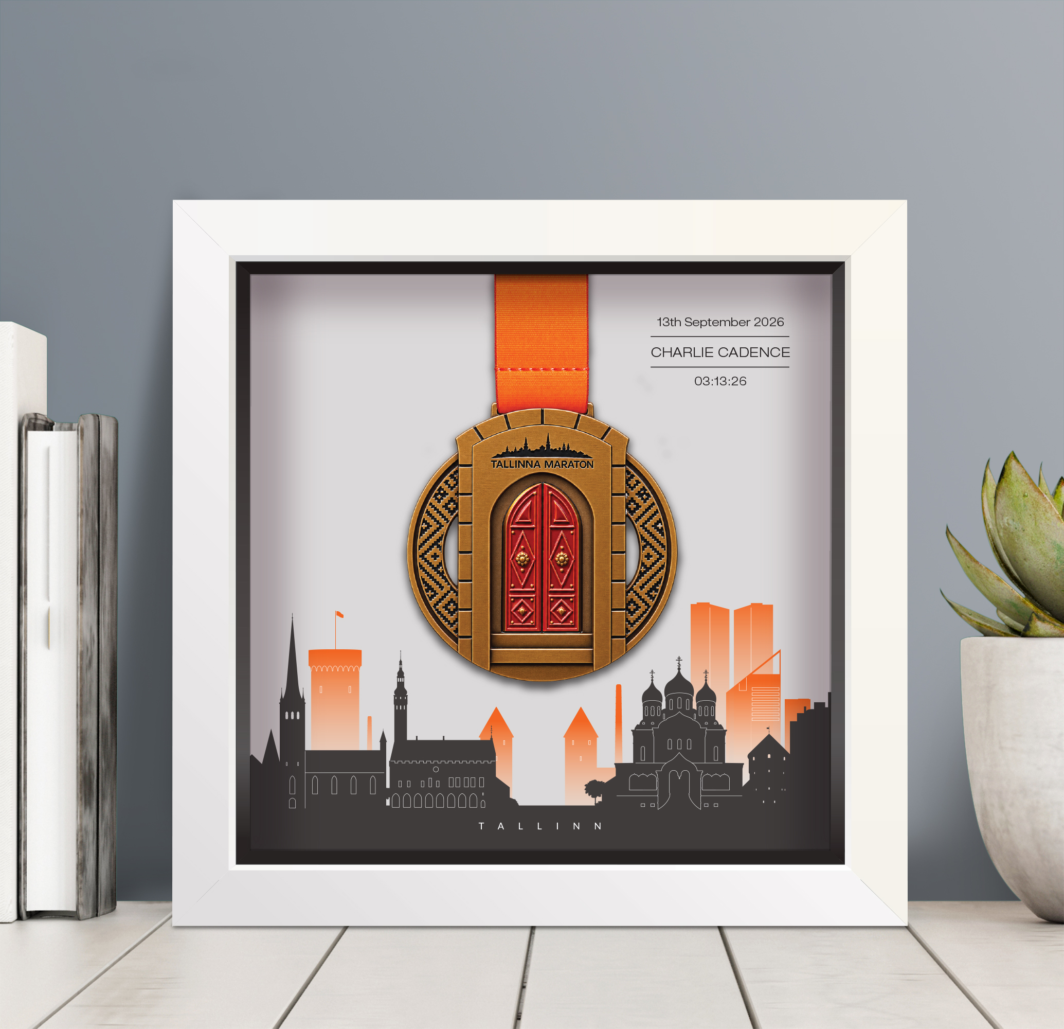 Tallinn Marathon medal frame