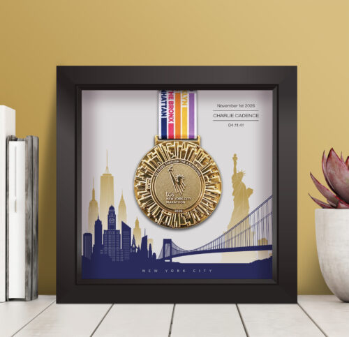 New York City Marathon personalised medal frame